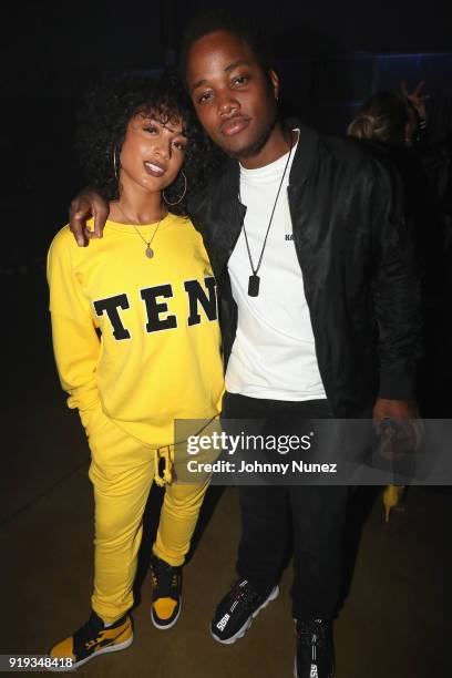 Danileigh and Leon Thomas III attends the 2 Chainz Hosts NBA All-Star Def Jam End Party at Milk Studios on February 16, 2018 in Los Angeles,...