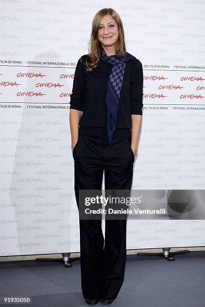 Actress Alexandra Maria Lara attends "The City Of Your Final Destination" Photocall during day 2 of the 4th Rome International Film Festival held at...