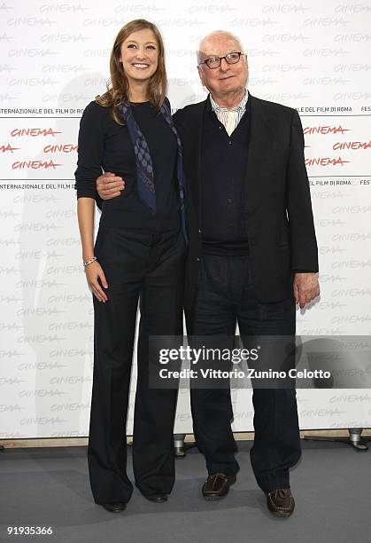 Director James Ivory and actress Alexandra Maria Lara attend 'The City Of Your Final Destination' Photocall during day 2 of the 4th Rome...