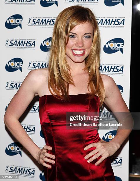 Molly Burnett attends the 2009 Voice Awards at Paramount Theater on the Paramount Studios lot on October 14, 2009 in Los Angeles, California.