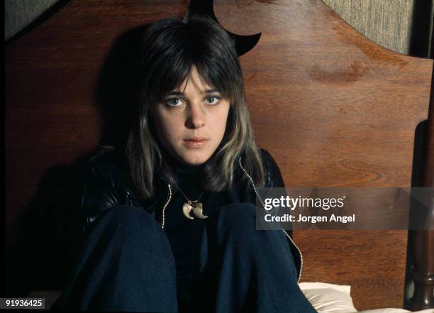 Suzi Quatro poses in October 1974 in Copenhagen, Denmark.