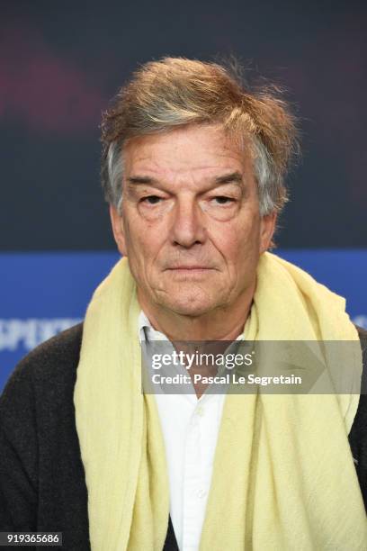 Benoit Jacquot is seen at the 'Eva' press conference during the 68th Berlinale International Film Festival Berlin at Grand Hyatt Hotel on February...