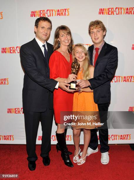 Producer Philip Rosenthal, Monica Rosenthal, Lily Rosenthal and Ben Rosenthal attend the 2009 20th Anniversary Imagine Gala to honor the "Everybody...