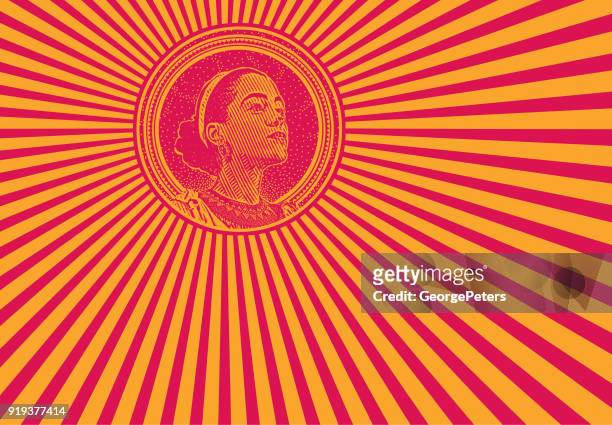 african american woman and psychedelic pattern - latin american and hispanic ethnicity stock illustrations