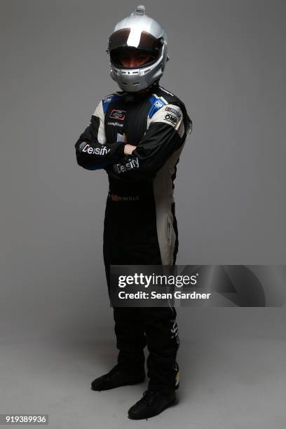 Series driver Ryan Ellis poses for a portrait at Daytona International Speedway on February 16, 2018 in Daytona Beach, Florida.