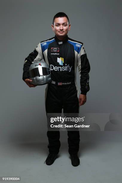 Series driver Ryan Ellis poses for a portrait at Daytona International Speedway on February 16, 2018 in Daytona Beach, Florida.