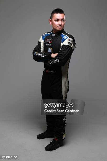 Series driver Ryan Ellis poses for a portrait at Daytona International Speedway on February 16, 2018 in Daytona Beach, Florida.