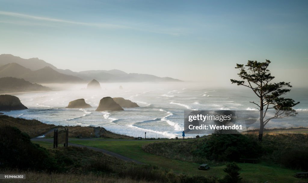 USA, Oregon, Cannon Beach at sunrise