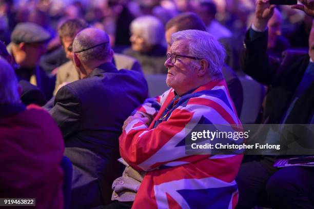 Members wait for the count of the ballot papers during the UKIP Extra-Ordinary Leadership Meeting at the International Convention Centre on February...