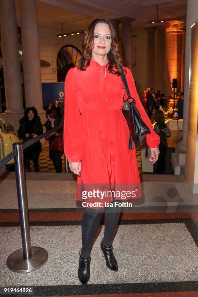 German actress Natalia Woerner attends the Blue Hour Reception hosted by ARD during the 68th Berlinale International Film Festival Berlin on February...