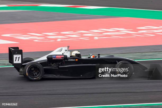 The Spanish driver Carmen Jorda member the FIA Womens commission during a test of the Euroformula Open F3 with Porteiro Motorsport team at Circuit de...