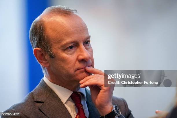 Former UKIP leader Henry Bolton pauses for thought after the UKIP Extra-Ordinary Leadership Meeting where he lost the leadership of the party on...