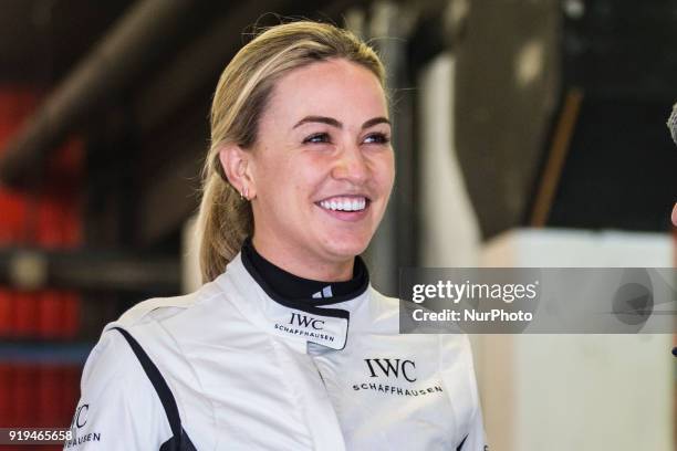 The Spanish driver Carmen Jorda member the FIA Womens commission during a test of the Euroformula Open F3 with Porteiro Motorsport team at Circuit de...
