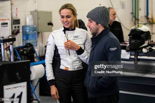 The Spanish driver Carmen Jorda member the FIA Womens commission during a test of the Euroformula Open F3 with Porteiro Motorsport team at Circuit de...