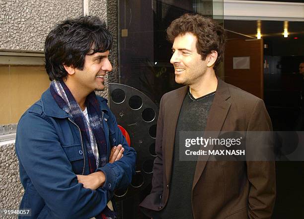 Writer Jonathan Bines and Indian-American music composer Siddhartha Khosla arrive to attend the UK Premiere of their latest film 'Today's Special' at...