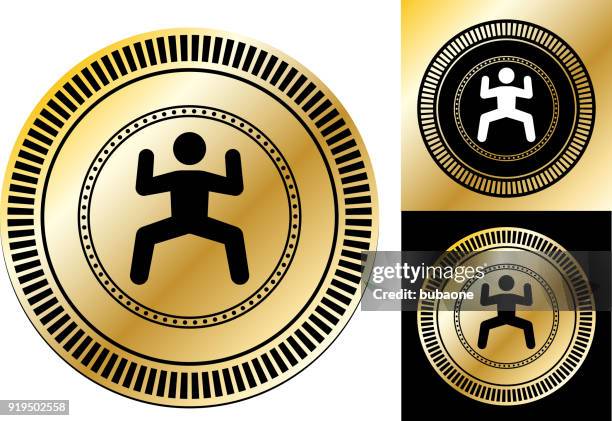 man does sport. - squat exercise stock illustrations
