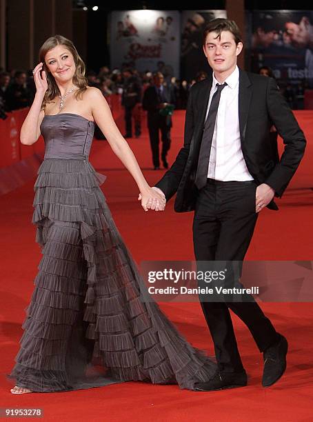 Actress Alexandra Maria Lara and actor Sam Riley attends "The City Of Your Final Destination" Premiere during day 2 of the 4th Rome International...