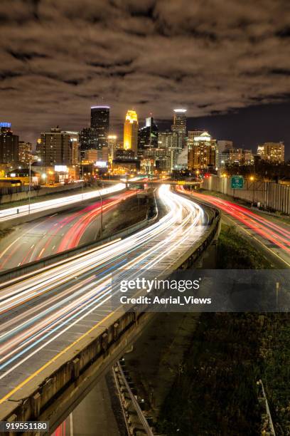 downtown minneapolis skyline - minneapolis drone stock pictures, royalty-free photos & images