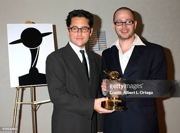 Abrams and Damon Lindelof, winners for Best Network Television Series for "Lost"