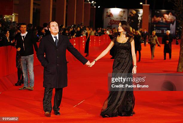 Maria Grazia Cucinotta with her husband Giulio Violati attend the 'Viola Di Mare' Premiere during day 2 of the 4th Rome International Film Festival...