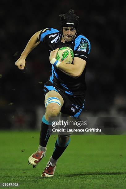James Gaskell of Sale Sharks in action during the Heineken Cup Group Five Round Two match between Sale Sharks and Cardiff Blues at Edgeley Park on...
