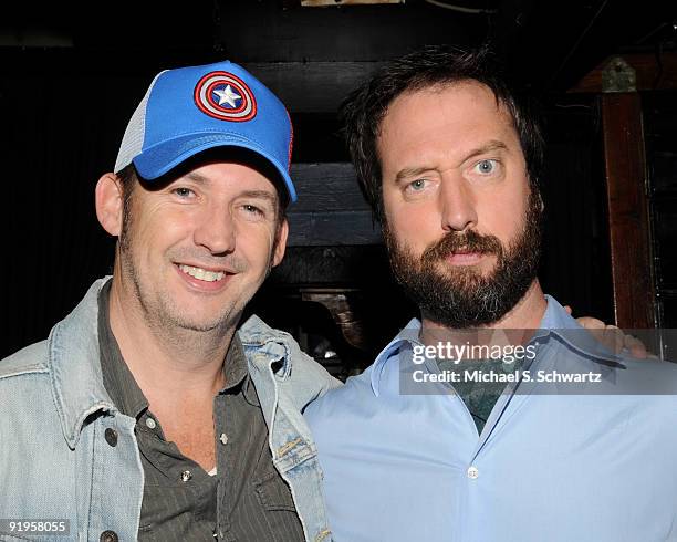 Comedian Harland Williams and actor/comedian Tom Green pose at The Ice House Comedy Club on October 15, 2009 in Pasadena, California.