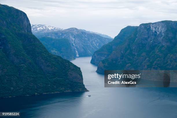 aurlandsfjord, sogn og fjordane, norway - aurlandsfjord stock pictures, royalty-free photos & images