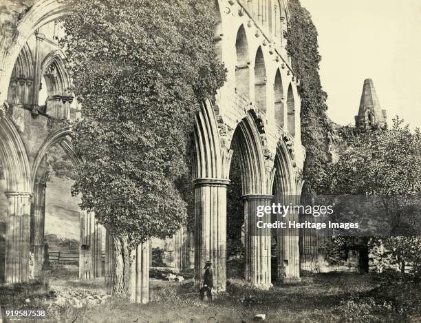 Rievaulx Abbey, North Yorkshire, 1850-1910. The ruins of Rievaulx Abbey, the first Cistercian abbey in the north of England, have been a tourist...