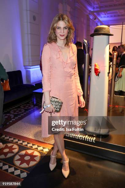 German actess Rike Schmid attends the Blue Hour Reception hosted by ARD during the 68th Berlinale International Film Festival Berlin on February 16,...