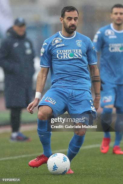 Domenico Maietta of Empoli Fc in action during the serie B match between FC Empoli and Parma Calcio at Stadio Carlo Castellani on February 17, 2018...