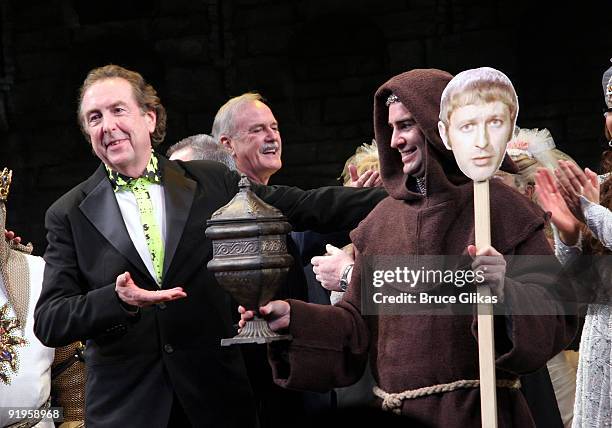 Curtain call with Eric Idle, John Cleese and a tribute to late Monty Python member Graham Chapman, who died in 1989.