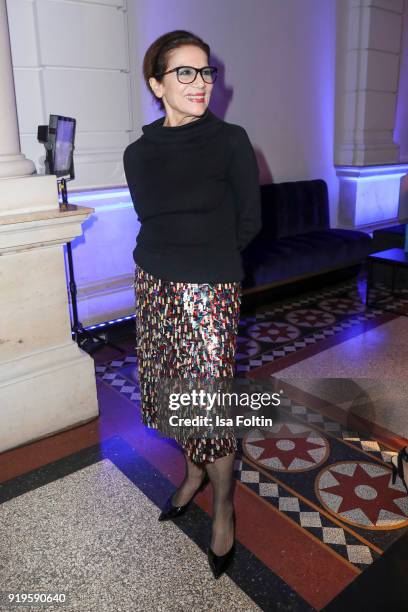 German actress Hannelore Elsner attends the Blue Hour Reception hosted by ARD during the 68th Berlinale International Film Festival Berlin on...