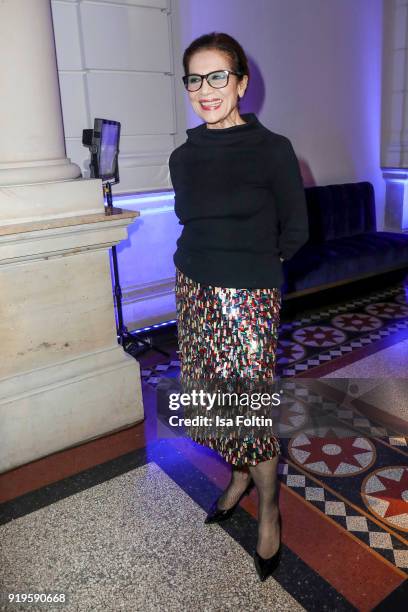 German actress Hannelore Elsner attends the Blue Hour Reception hosted by ARD during the 68th Berlinale International Film Festival Berlin on...