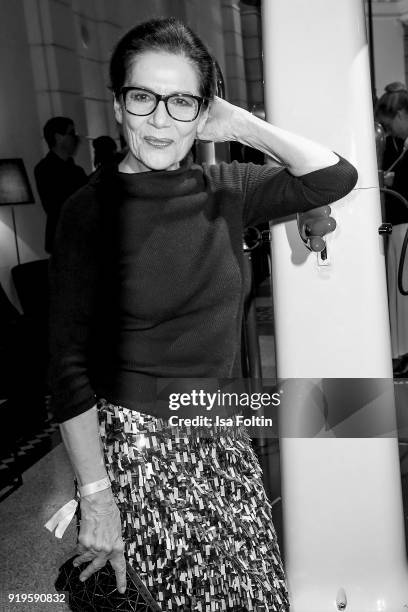 German actress Hannelore Elsner attends the Blue Hour Reception hosted by ARD during the 68th Berlinale International Film Festival Berlin on...