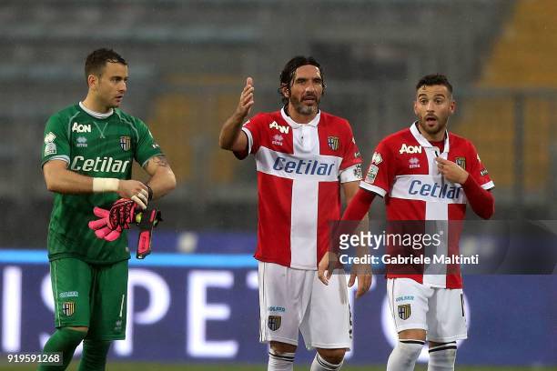 Alessandro Lucarelli of Parma Calcio shows his dejection during the serie B match between FC Empoli and Parma Calcio at Stadio Carlo Castellani on...