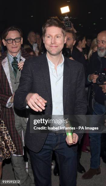 Burberry creative director and former CEO Christopher Bailey attending the Burberry Autumn/Winter 2018 London Fashion Week show at the Dimco...