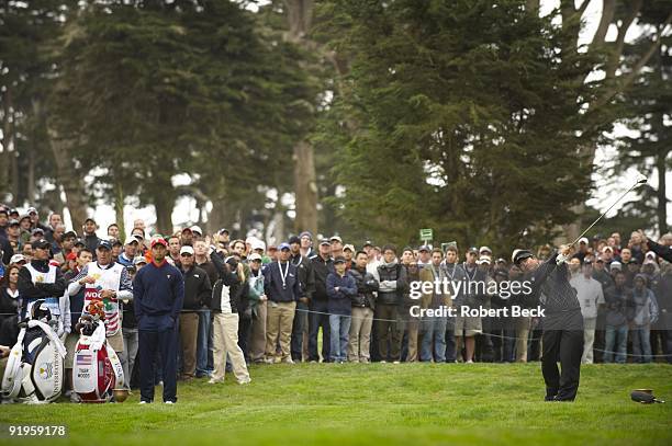 International Team Y.E. Yang in action during Sunday Singles Matches at Harding Park GC. San Francisco, CA CREDIT: Robert Beck