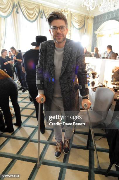 Darren Kenendy attends the Jasper Conran show during London Fashion Week February 2018 at Claridge's Hotel on February 17, 2018 in London, England.