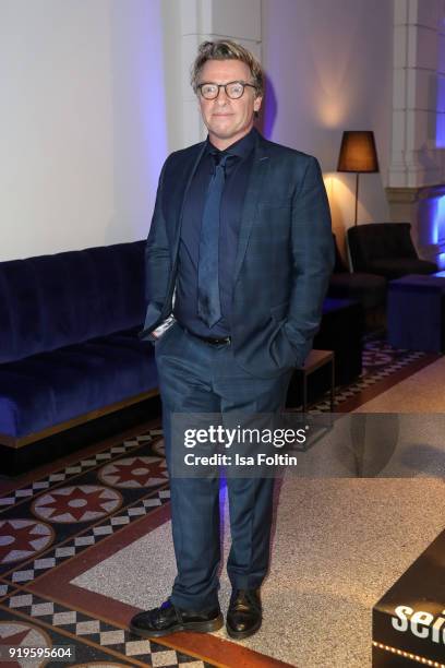 German actor Andre Eisermann attends the Blue Hour Reception hosted by ARD during the 68th Berlinale International Film Festival Berlin on February...