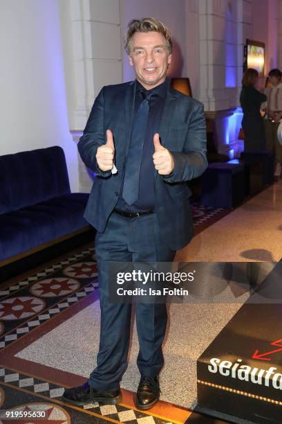 German actor Andre Eisermann attends the Blue Hour Reception hosted by ARD during the 68th Berlinale International Film Festival Berlin on February...