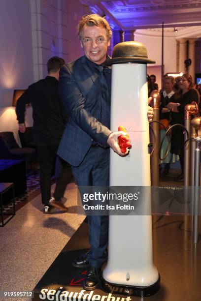 German actor Andre Eisermann attends the Blue Hour Reception hosted by ARD during the 68th Berlinale International Film Festival Berlin on February...