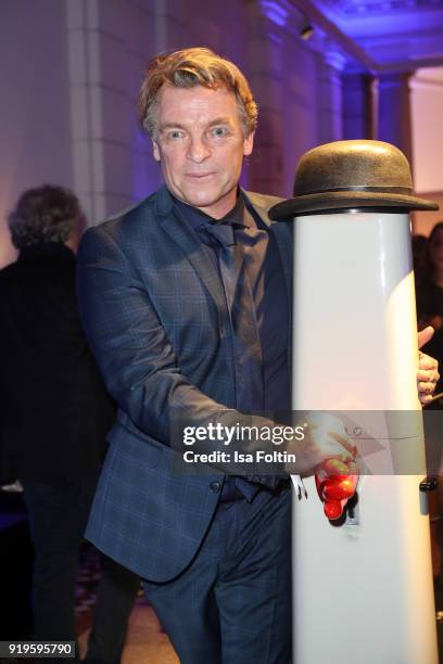 German actor Andre Eisermann attends the Blue Hour Reception hosted by ARD during the 68th Berlinale International Film Festival Berlin on February...