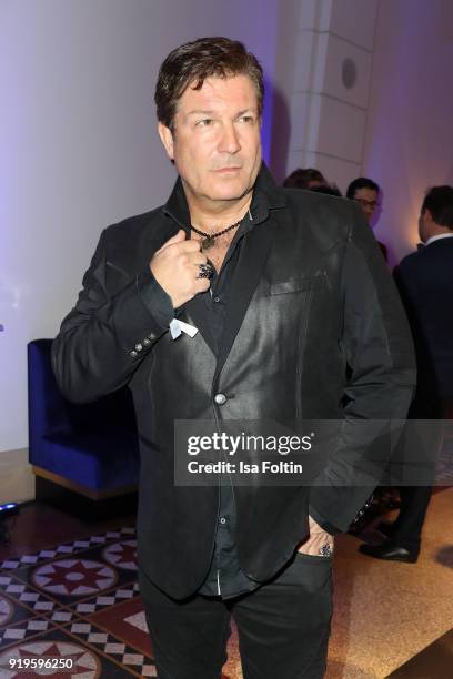 German actor Francis Fulton-Smith attends the Blue Hour Reception hosted by ARD during the 68th Berlinale International Film Festival Berlin on...