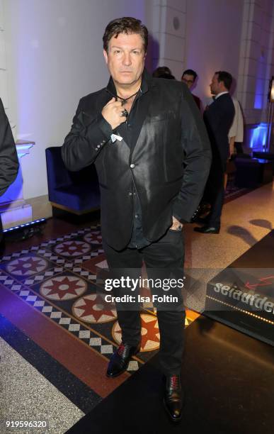 German actor Francis Fulton-Smith attends the Blue Hour Reception hosted by ARD during the 68th Berlinale International Film Festival Berlin on...