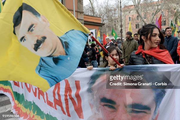 Defend Afrin, national demonstration against the Turkish bombardments in Afrin, for the freedom of Ocalan and justice in Kurdistan.on February 17,...