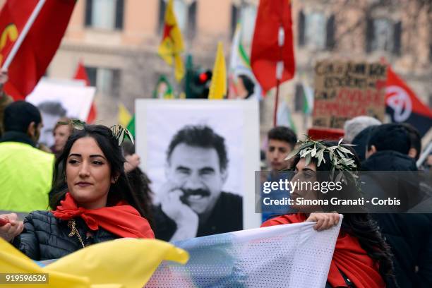 Defend Afrin, national demonstration against the Turkish bombardments in Afrin, for the freedom of Ocalan and justice in Kurdistan.on February 17,...