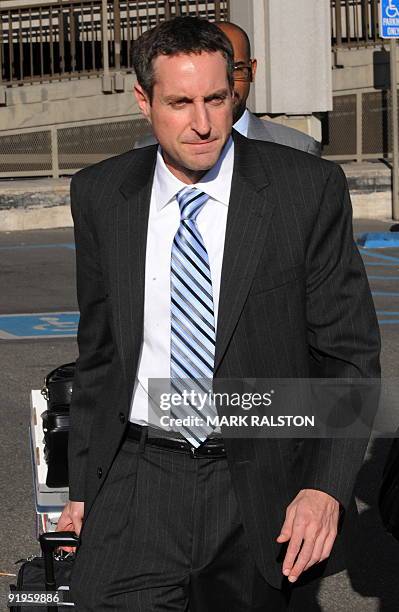 Howard K. Stern leaves the Los Angeles Superior Court after the fourth day of a preliminary hearing into the death of 39-year-old former Playboy...