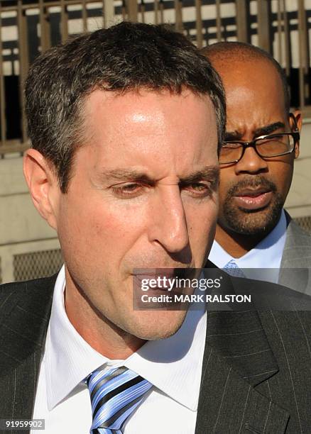 Howard K. Stern leaves the Los Angeles Superior Court after the fourth day of a preliminary hearing into the death of 39-year-old former Playboy...