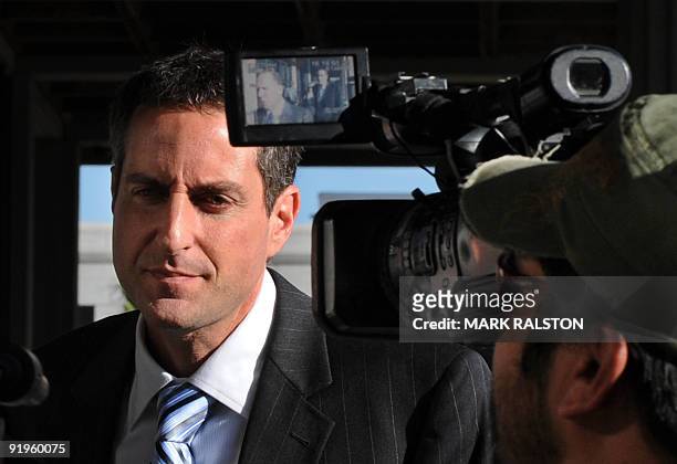 Howard K. Stern leaves the Los Angeles Superior Court after the fourth day of a preliminary hearing into the death of 39-year-old former Playboy...