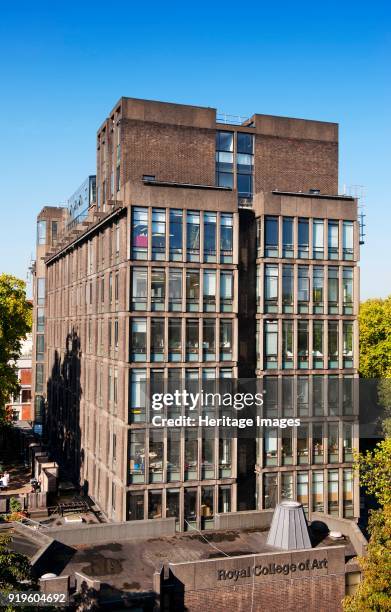 Royal College of Art, Kensington Gore, London, 2011. General view of exterior of the Darwin Building, designed by HT Cadbury-Brown, Hugh Casson and...